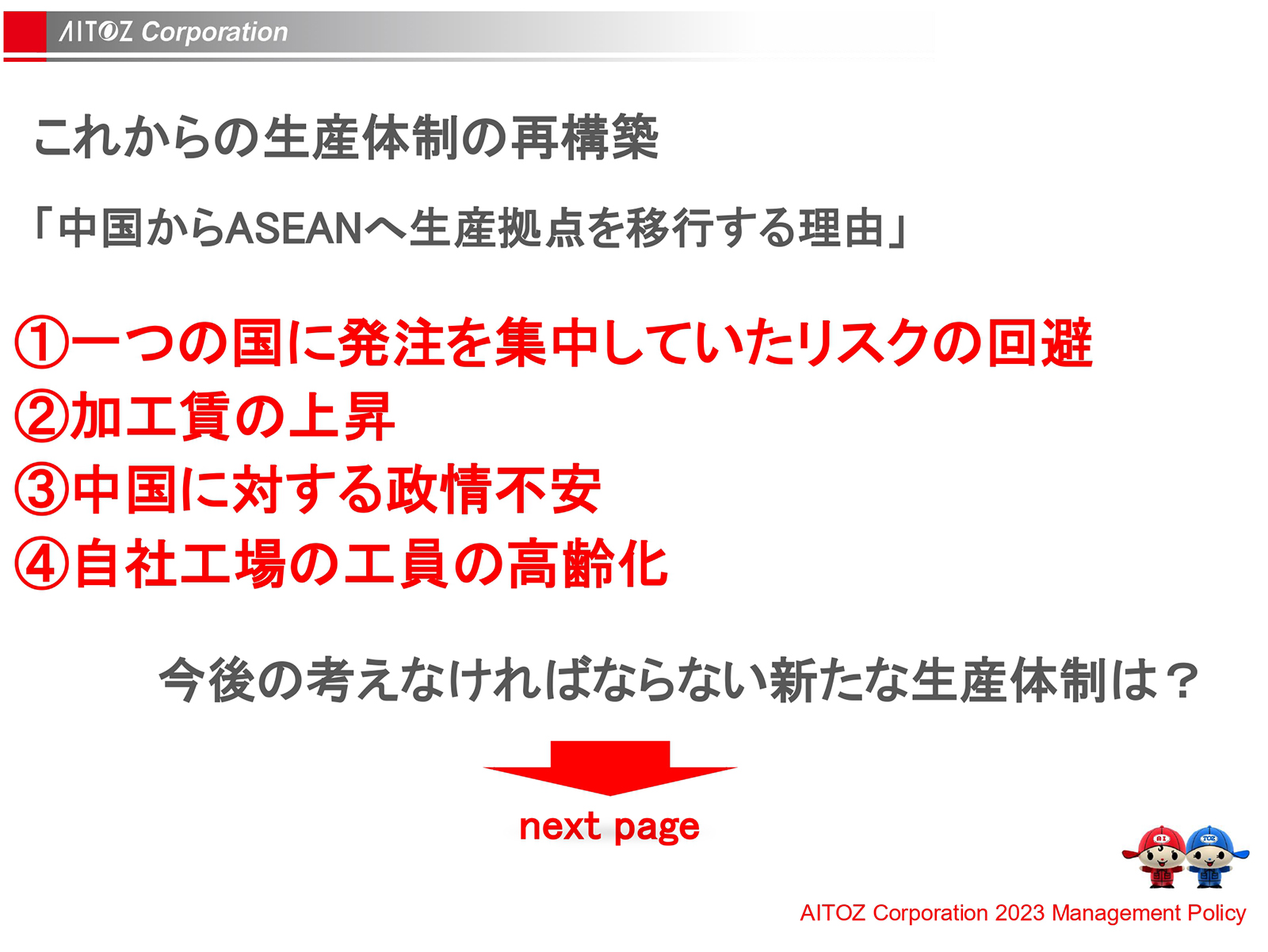 2023年度方針発表＆業績報告